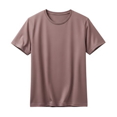 Dusty rose t-shirt mockup front view, isolated on transparent background studio shot realistic apparel clothing graphic template for design