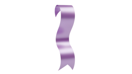 Elegant lavender ribbon PNG isolated on transparent background, decorative element for gift wrapping and celebratory designs