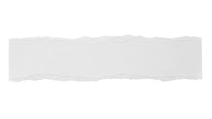 Torn paper edge isolated PNG on transparent background, rough paper texture for graphic design and collage