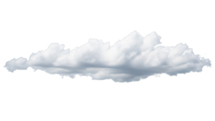 Fluffy cloud PNG isolated on transparent background, atmospheric element for weather forecast and graphic design projects