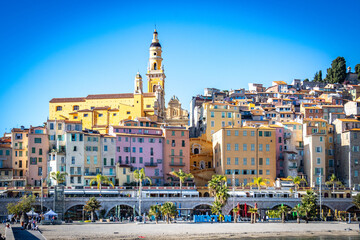 colourful houses, menton, south of france, french riviera, cote d'azur, europe