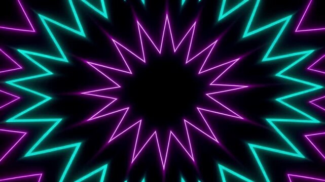 Carnival strobe beams rotating in bouncing zigzag patterns with purple and icy teal luminous accents, cinematic 4K render.