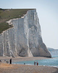 View of the Seven Sisters cliffs, an outstanding natural landmark of the south-east England coast