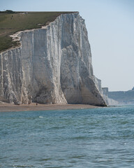 The imposing Seven Sisters cliffs overlooking the English channel, East Sussex, England