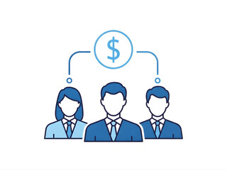 Social network business people icon showing communication teamwork and customer support concept