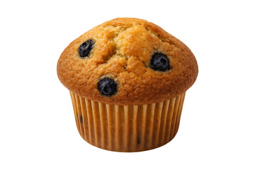 Fresh Blueberry Muffin Bakery Dessert for Breakfast Isolated on a Transparent Background