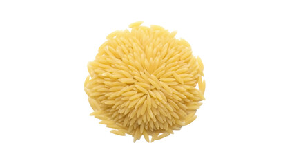 Orzo pasta isolated on transparent background, small rice-shaped pasta for soups, salads, and side dishes, traditional Italian cuisine PNG