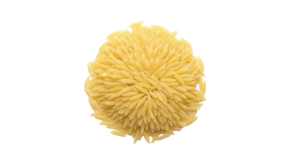 Orzo pasta isolated on transparent background, small rice-shaped pasta for soups, salads, and side dishes, traditional Italian cuisine PNG