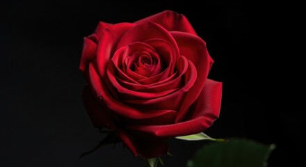 Red Rose Close Up Dark Background