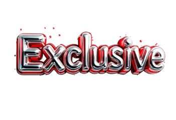 3D Exclusive Text Effect Isolated On White Background