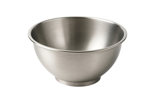 Stainless Steel Mixing Bowl Kitchen Cookware Isolated on a Transparent Background