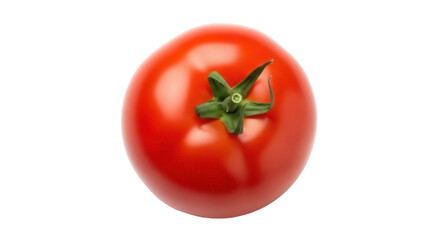 Fresh red tomato PNG isolated on transparent background, vibrant vegetable for healthy eating and culinary design