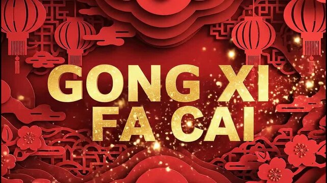 Celebrate Chinese New Year with Festive Decorations and the Greeting Gong Xi Fa Cai