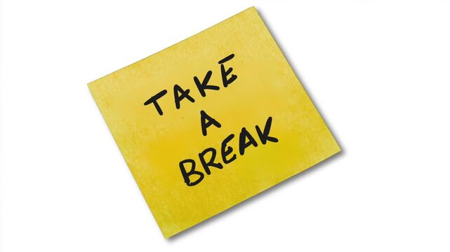Take a break reminder note animation