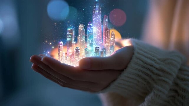 銀河から未来都市を生み出す日本人女性の創造的イメージ