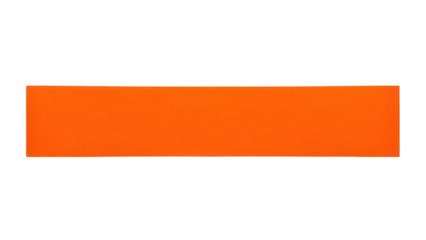 Bright orange rectangle PNG isolated on transparent background, simple geometric shape for graphic design and creative projects