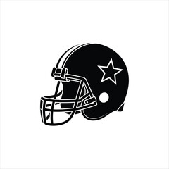 Fototapeta premium Detailed view of an american football helmet icon eps file metadata