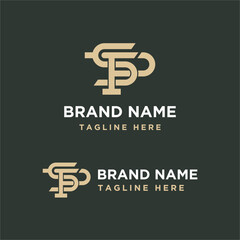 Initial Letter STP TSP PST Monogram Logo Template Design