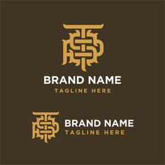 Initial Letter STP TSP PST Monogram Logo Template Design
