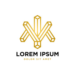 Initial Letter SN NS Monogram Logo Template Design