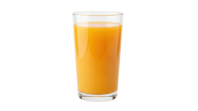 Refreshing orange juice in a glass isolated PNG, healthy drink for breakfast and vitamin boost on transparent background
