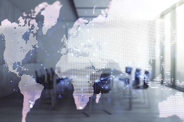 digital globe technology network concept world