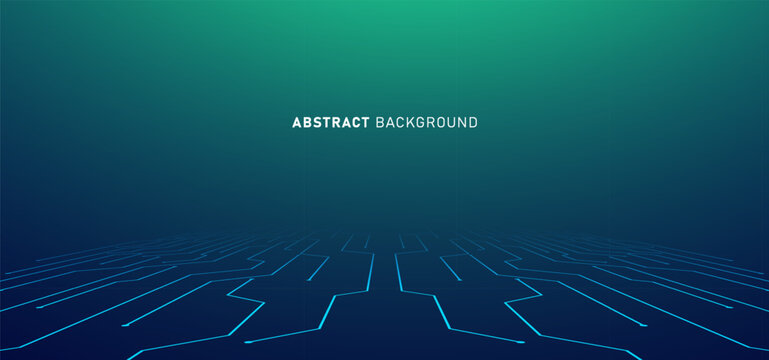 Digital technology banner green blue background concept, cyber technology circuit, abstract tech, innovation future data, internet network, Ai big data, futuristic wifi connection illustration concept