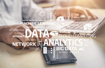 This image represents the intersection of data analysis, machine learning, and cloud computing, highlighting their importance in modern business research and reporting. Tessel