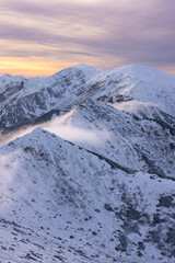 Zachód słońca na Kasprowym Wierchu, zima © W Podróży do Chmur