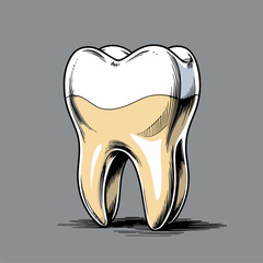 vector image of a human tooth