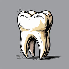 vector image of a human tooth