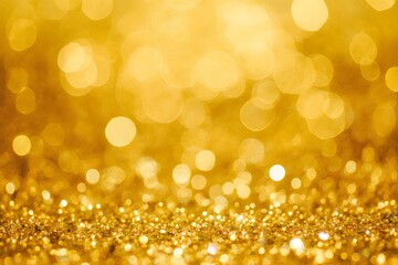 Obraz premium Golden sparkle background with shimmering lights for festive holiday celebration