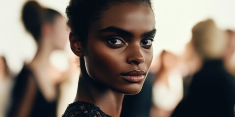 An Elegant Model Portrait Captured in a Fashion Setting, Showcasing Style and Beauty