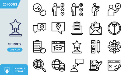 Simple line art icon illustrating a distinguished award trophy featuring a prominent five-pointed star resting upon a solid base signifying achievement and recognition in contests.