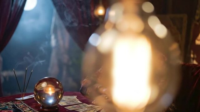 Romani fortune teller conducting a hypnosis session