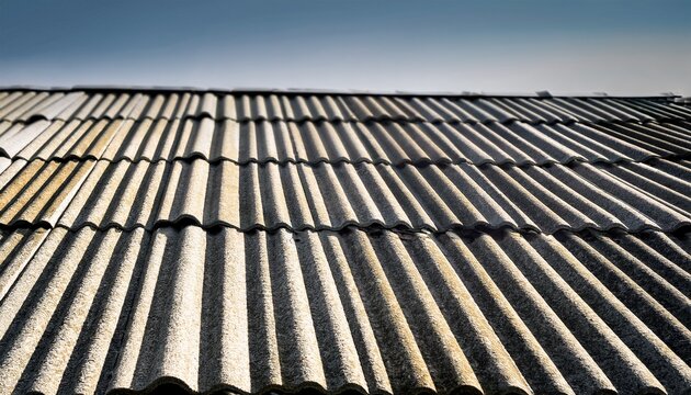 Asbestos Roofing Corrugated Eternit Close Up