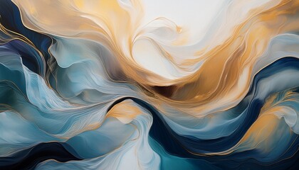 Transparent Overlapping Flows In Modern Abstract Art Painting Styles