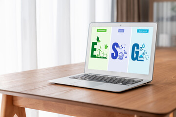 ESG environmental social governance policy for modish business to set a standard to achieve high ESG score