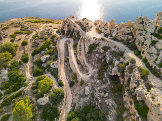 Dingli Cliffs, Malta, drone aerial photography,