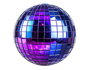 A spherical object composed of many small, reflective, colored tiles