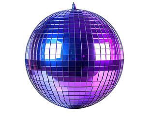 A photorealistic disco ball with a polished reflective surface on a black background