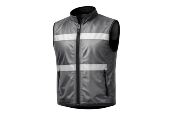 Reflective Safety Vest, High-Visibility Gear on transparent background