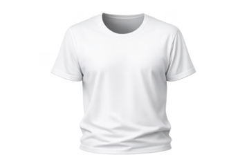 Blank White T-Shirt for Mockup, isolated transparent background design.