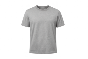 Heathered gray t-shirt isolated on a transparent background image.