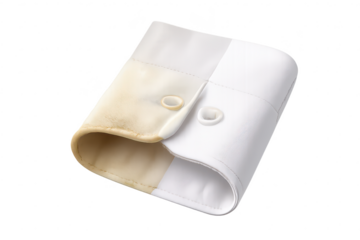 Shirt Cuff, White, Beige, Two Buttons, Sleeves - transparent background