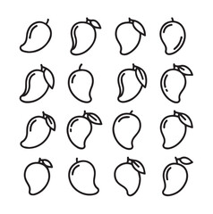 Mango Fruits black line art