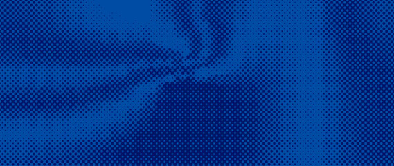 Dark blue gradient halftone background. Smooth dotted texture with retro pop art vibes. Soft waves and digital comic style pattern. Modern deep navy abstract backdrop for design, posters and banners