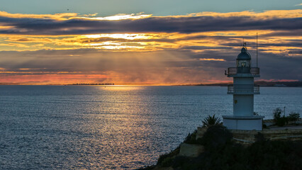 Faro Cabo de las Huertas , Alicante, Valencia, Espa&ntilde;a