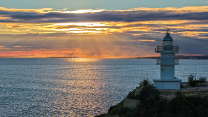 Faro Cabo de las Huertas , Alicante, Valencia, Espa&ntilde;a
