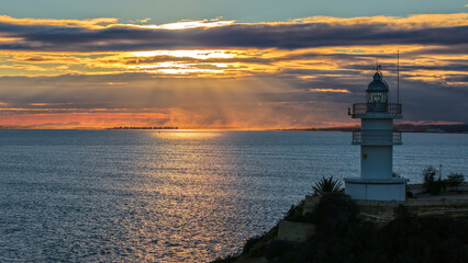 Faro Cabo de las Huertas , Alicante, Valencia, Espa&ntilde;a